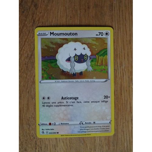 Carte Pokemon Moumouton Holo 70 Pv 222/264 Eb8 - Poing De Fusion