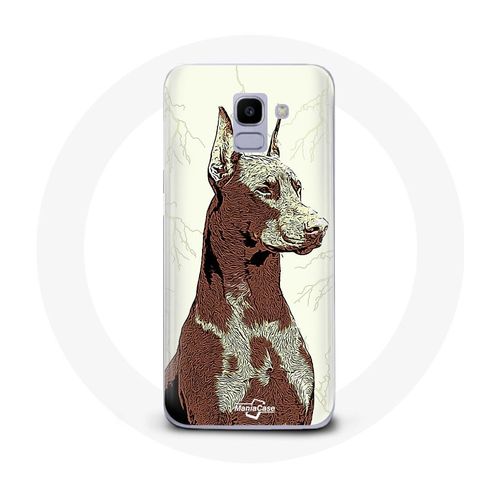 Coque Pour Samsung Galaxy A8 2018 Doberman Race De Chiens