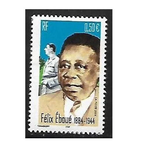Timbre France Yt 3714 - Félix Eboué Et Portrait Du Général De Gaulle - 2004