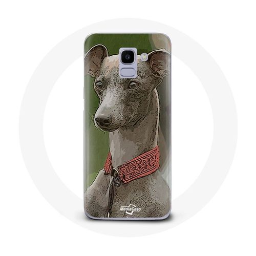 Coque Pour Samsung Galaxy A8 2018 Lévrier Greyhound Gris