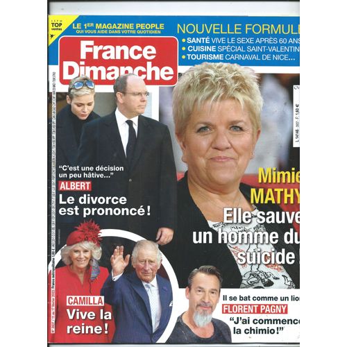 France Dimanche 11/02/2022 Mathilde Seigner, Jean-Pierre Pernaut & Nathalie Marquay, Daniel Auteuil, Yannick Noah, Francis Perrin, Florent Pagny, Isabelle Vitari, Whitney Houston, Rika Zaraï