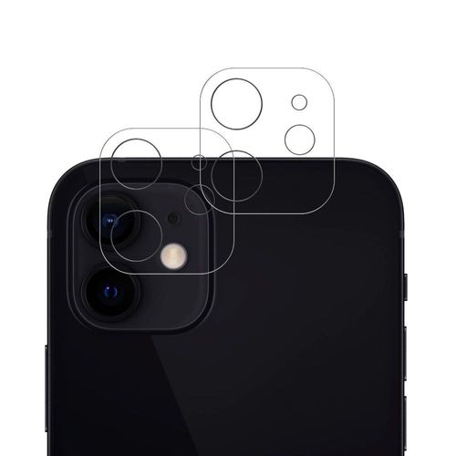 Lot / Pack De 2 Protection Objectif Caméra Arrière En Verre Trempé Pour Apple Iphone 12 6.1" 9h Haute Définition Transparent
