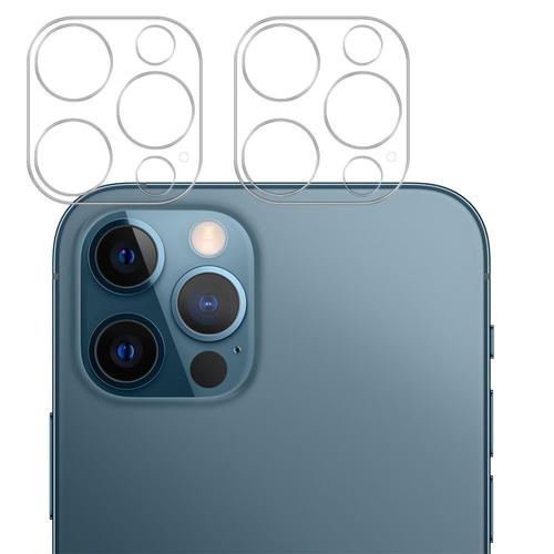 Lot / Pack De 2 Protection Objectif Caméra Arrière En Verre Trempé Pour Apple Iphone 12 Pro Max 6.7" 9h Haute Définition Transparent