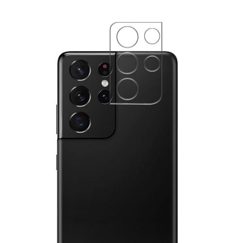 1 Protection Objectif Caméra Arrière En Verre Trempé Pour Samsung Galaxy S21 Ultra 5g 6.8" 9h Haute Définition Transparent