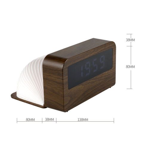 Réveil de Table en bois à LED, affichage numérique, horloge de bureau, alimenté par USB, décoration de la maison, pour le bureau des étudiants