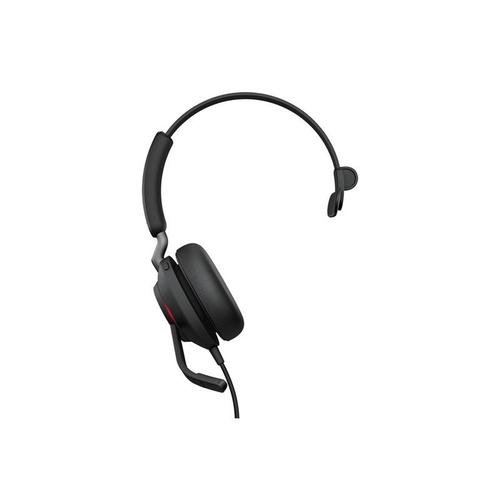 Jabra Evolve2 40 SE UC Mono - Micro-casque - sur-oreille - filaire - USB-A - isolation acoustique - Optimisé pour la CU