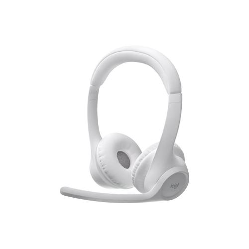 Logitech Zone 300 - Micro-casque - sur-oreille - Bluetooth - sans fil - blanc cassé