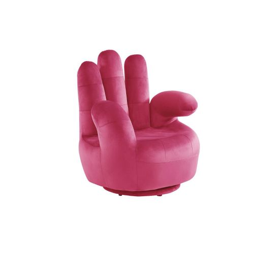 Fauteuil Main Pivotant Catchy En Velours - Fuchsia
