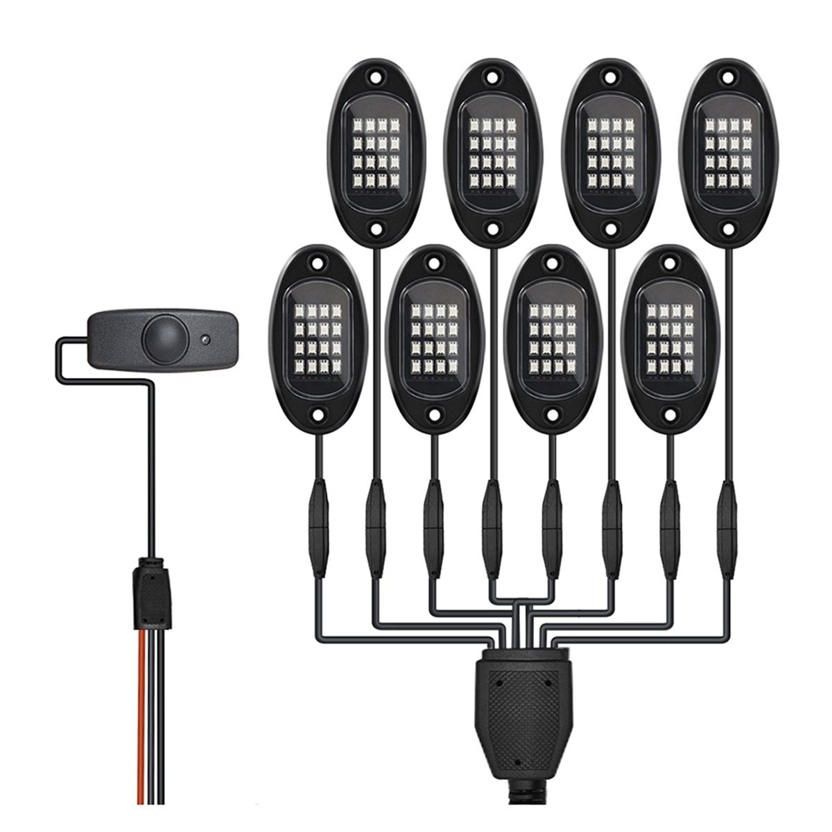 Kit De Lumires Rocheuses Led Rgb, 8 Dosettes, Non Multicol... - 2