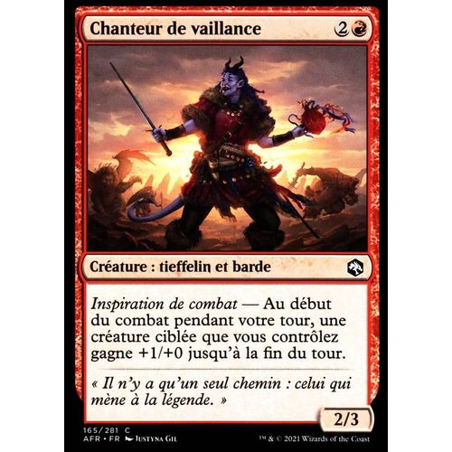 Chanteur De Vaillance - Mtg - Dungeons & Dragons - Aventures Dans Les Royaumes Oubliés - C - 165/281