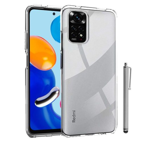 Coque Silicone Pour Xiaomi Redmi Note 11/ Note 11s 6.43" Gel Ultraslim Et Ajustement Parfait - Transparent + Stylet