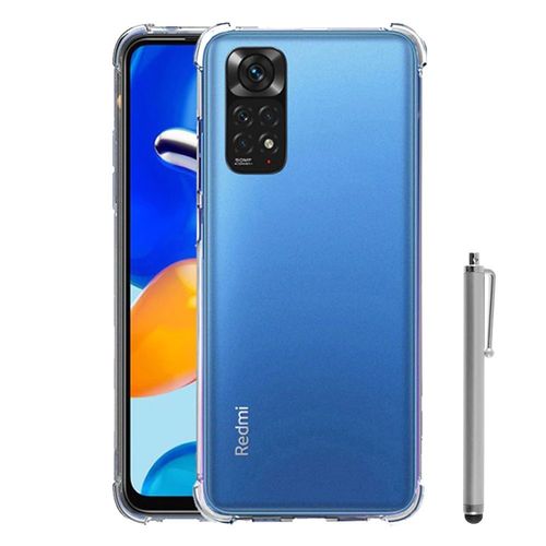 Coque Silicone Tpu Souple Pour Xiaomi Redmi Note 11/ Note 11s 6.43" Anti-Choc Ultra Résistant Avec Coins Renforcés - Transparent + Stylet