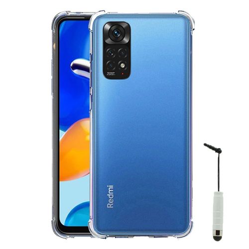 Coque Silicone Tpu Souple Pour Xiaomi Redmi Note 11/ Note 11s 6.43" Anti-Choc Ultra Résistant Avec Coins Renforcés - Transparent + Mini Stylet