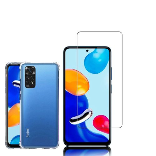 Coque Silicone Tpu Souple Pour Xiaomi Redmi Note 11/ Note 11s 6.43" Anti-Choc Ultra Résistant Avec Coins Renforcés - Transparent + 1 Film Verre Trempé - Transparent