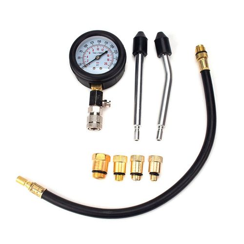 Testeur De Compression De Moteur À Essence 0-300psi Pour Moto Et Voiture, Manomètre De Pression De Cylindre D'essence Automatique