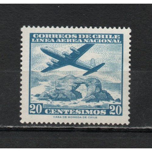 Timbre De Poste Aérienne Du Chili
