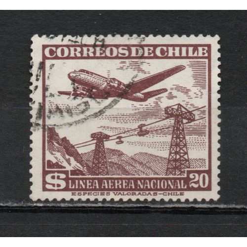 Timbre De Poste Aérienne Du Chili