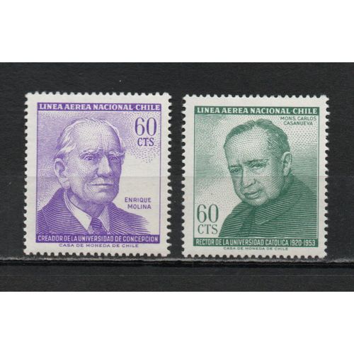 Timbres De Poste Aérienne Du Chili