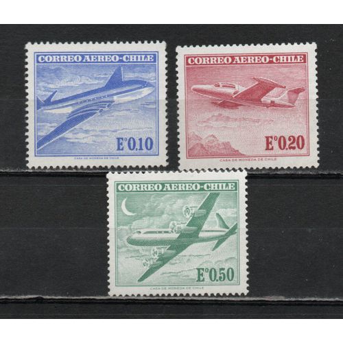 Timbres De Poste Aérienne Du Chili