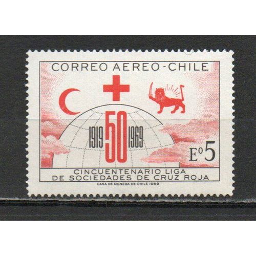 Timbre De Poste Aérienne Du Chili