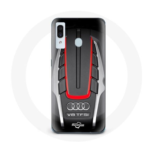 Coque Pour Samsung Galaxy A30 Audi S8 Logo Rouge