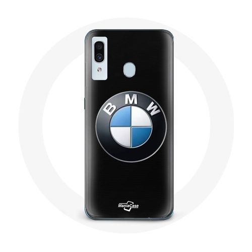 Coque Pour Samsung Galaxy A30 Bmw Logo Fond Noir