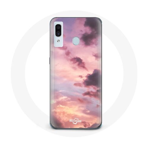 Coque Pour Samsung Galaxy A20 Coucher De Soleil Rose