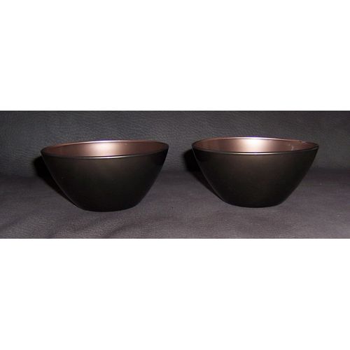 Lot De 2 Bols En Verre Coloré Marron Brillant Flaschy Luminarc