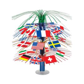 Centre De Table Drapeaux Pays Du Monde 45 Cm