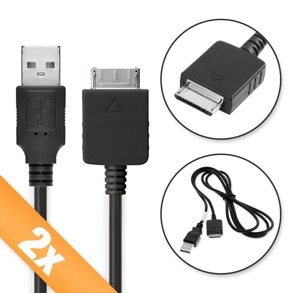 2x Cble USB lecteur mp3 data et charge de 1m compatible ave... - 4