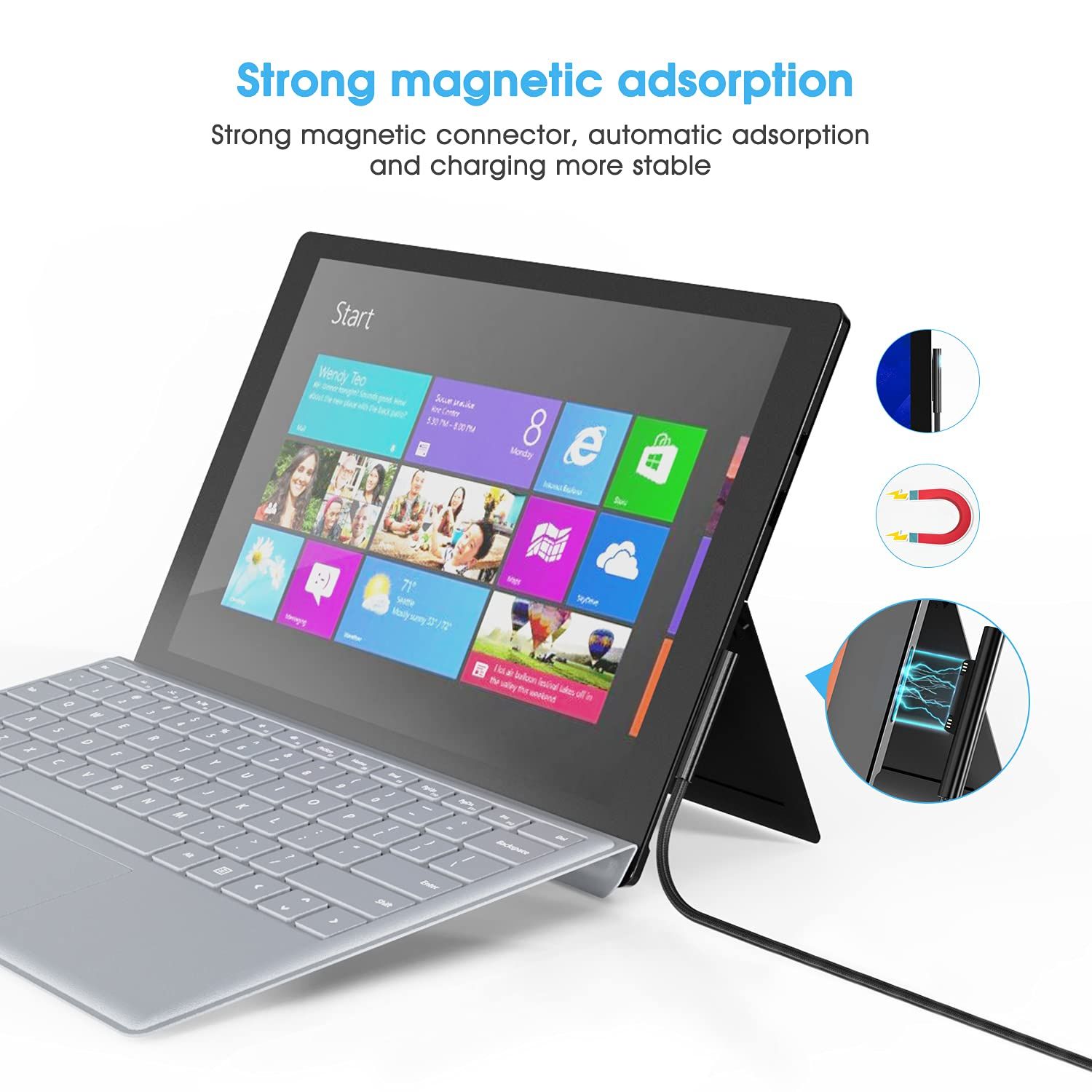 1M Cble de Charge Surface Connect USB-C Mle vers Surface p... - 4