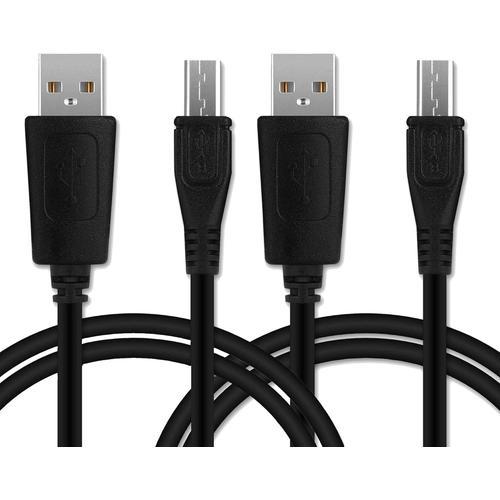 2X Câble USB Transfert de données et Charge de 1m Compatible avec Blackview BV4900,BV4900s,BV5500,BV5500 Plus,BV6000 Micro-USB Langer Stecker vers USB A 2.0 1A Noir Fil en PVC