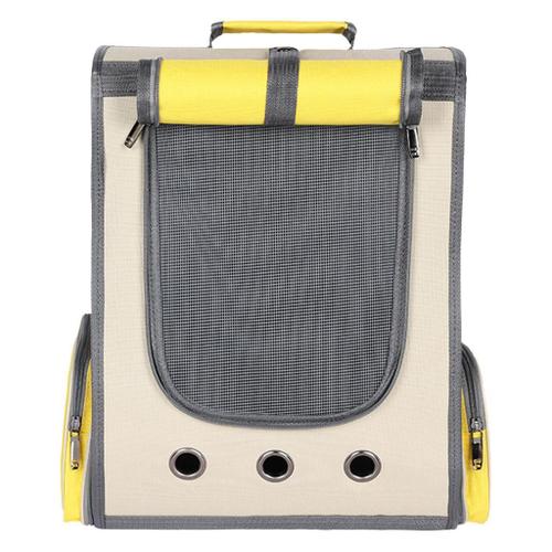 Sac À Dos Deluxe Pet Carrier Pour Petits Chats Et Chiens, Chiots | Conception Ventilée, Caractéristiques De Sécurité Et Support Dorsal Coussiné Pour Store Enrouleur Jaune