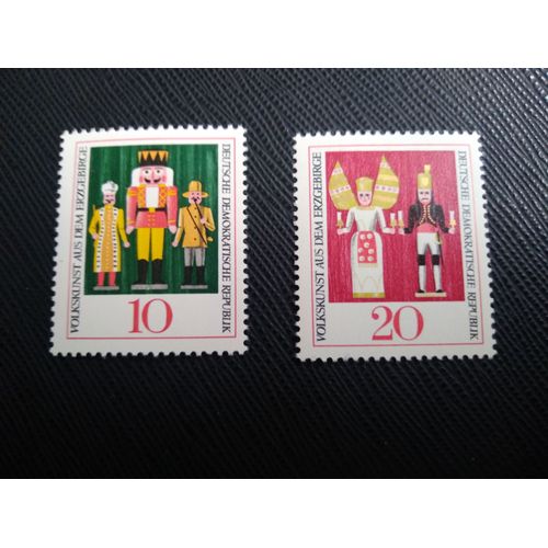 Timbre Allemagne / Rda Yt 1028 - 1029 Séries: Art Populaire 1967 ( 060406 )