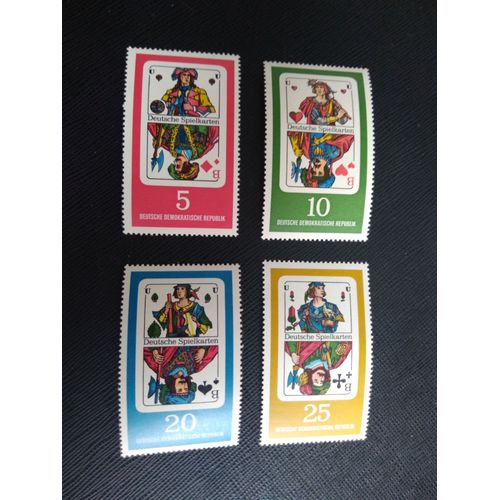 Timbre Allemagne / Rda Yt 995 A 998 Séries: Jouer Aux Cartes 1967 ( 060406 )