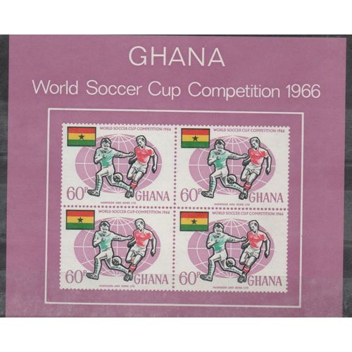 Ghana Timbre Coupe Du Monde De Football 1966