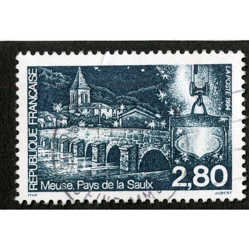 Timbre Oblitéré Meuse,Pays De La Saulx,République Française,La Poste 1994,2,80