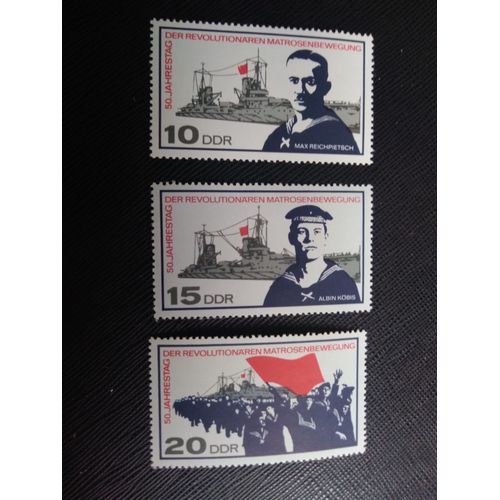 Timbre Allemagne / Rda Yt 1003 A 1005 Séries: Association De La Marine 1967 ( 060406 )
