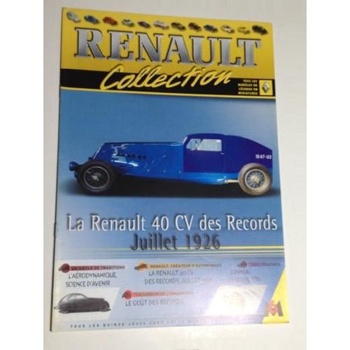 Fascicule Renault 40 Cv Records Juillet 1926