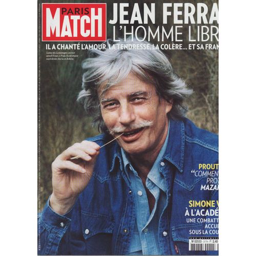 Paris Match / 18-03-2010 N°3174 : Jean Ferrat (14p) Ben Vautier (3p) Amy Macdonald (1p) Peter Gabriel (1p) Werner Herzog (1p) Arielle Dombasle (2p) Marie Drucker / Gad Elmaleh (4p) Céline Dion (4p)
