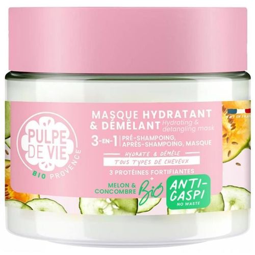 Pulpe De Vie Masque Capillaire Melon Hydratant Et Démêlant 3en1 Bio 300 Ml 