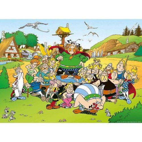 Puzzle Enfant Le Village Astérix - 500 Pieces - Collection Bd Chien Idéfix Les Romains - Obélix - Cléopâtre - Druide