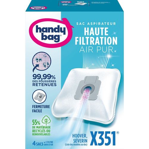 Handy Bag X351 - Kit d'accessoires pour aspirateur - pour aspirateur - pour Hoover FREESPACE TFG 5123 011, TFG5123, TFS 5198 011, TFS 51XX, TFS 52XX, TFS5100, TFS5187