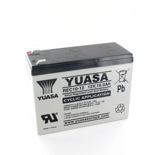 Batterie Plomb Yuasa 12V 10Ah REC10-12 application cyclique