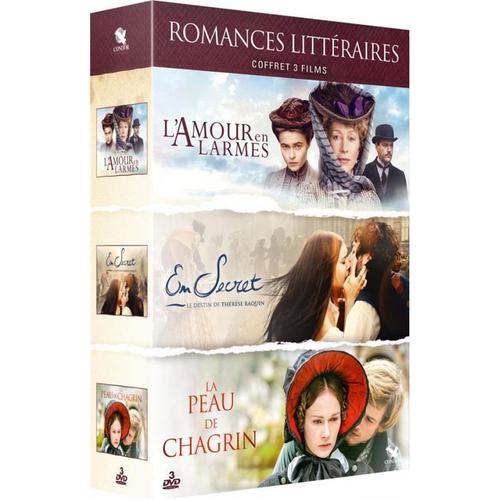 Romances Littéraires - Coffret : L'amour En Larmes + En Secret : Le Destin De Thérèse Raquin + La Peau De Chagrin - Pack