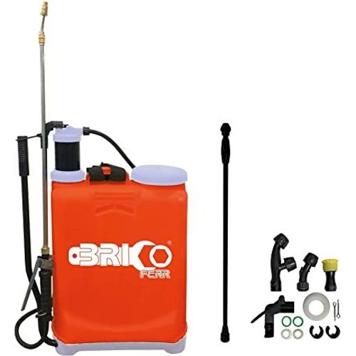 Pulvérisateur Manuel, Capacité 16 litres avec Lance Extensible Anti Corrosion et Lance Plastique - Bricoferr
