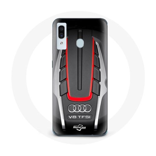 Coque Pour Samsung Galaxy A20 Audi S8 Logo Rouge
