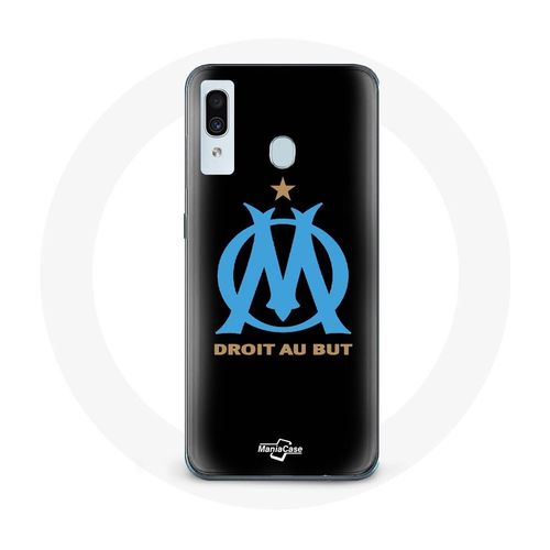 Coque Pour Samsung Galaxy A30 Logo Olympique De Marseille Fond Noir