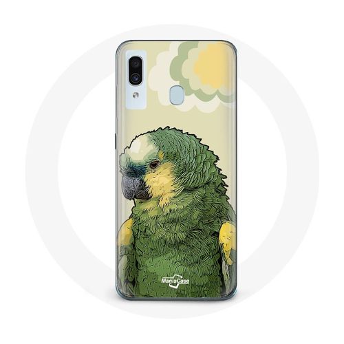 Coque Pour Samsung Galaxy A20 Amazone Perroquets Vert