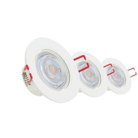 Lot de 3 Spots Encastrable LED Intégrés - Orientable -